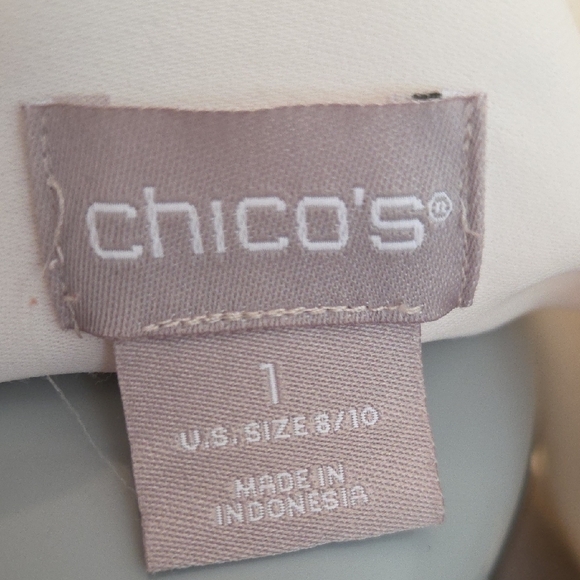 Chicos White Ruffle Blouse - Picture 2 of 4